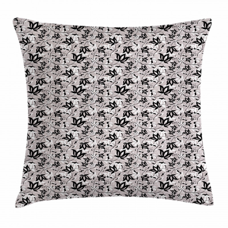 Gothic Style Rose Petals Pillow Cover