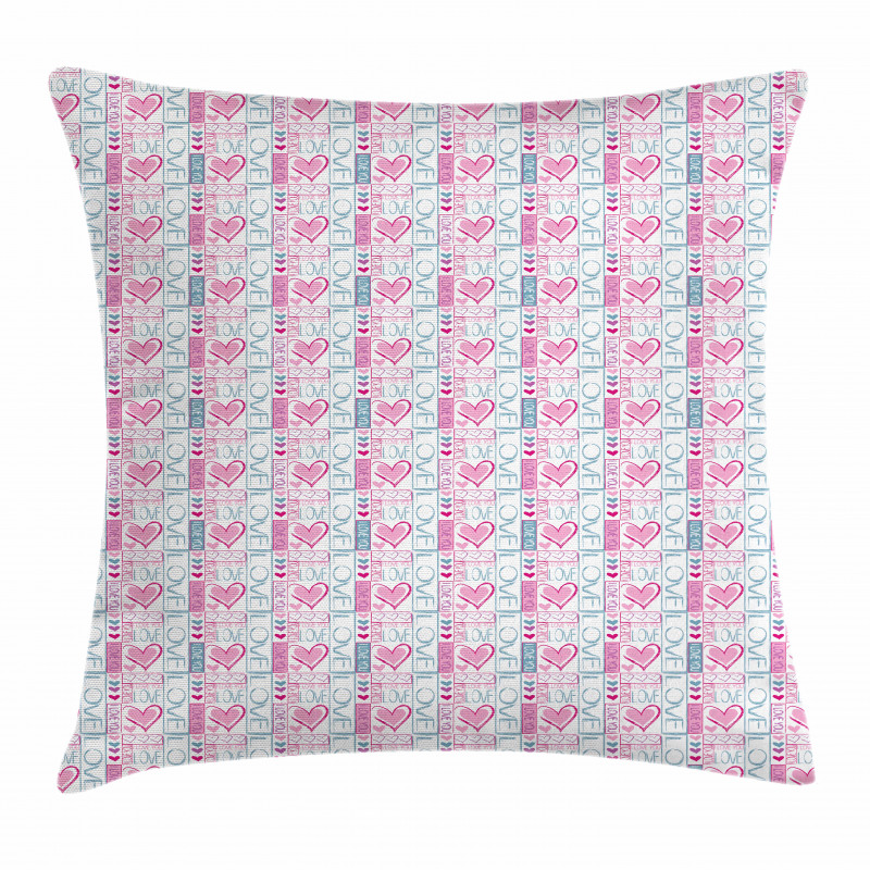 Love You Calligraphy Pillow Cover