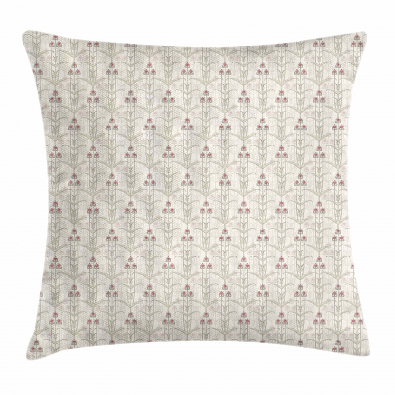 Romantic Flower Motifs Pillow Cover