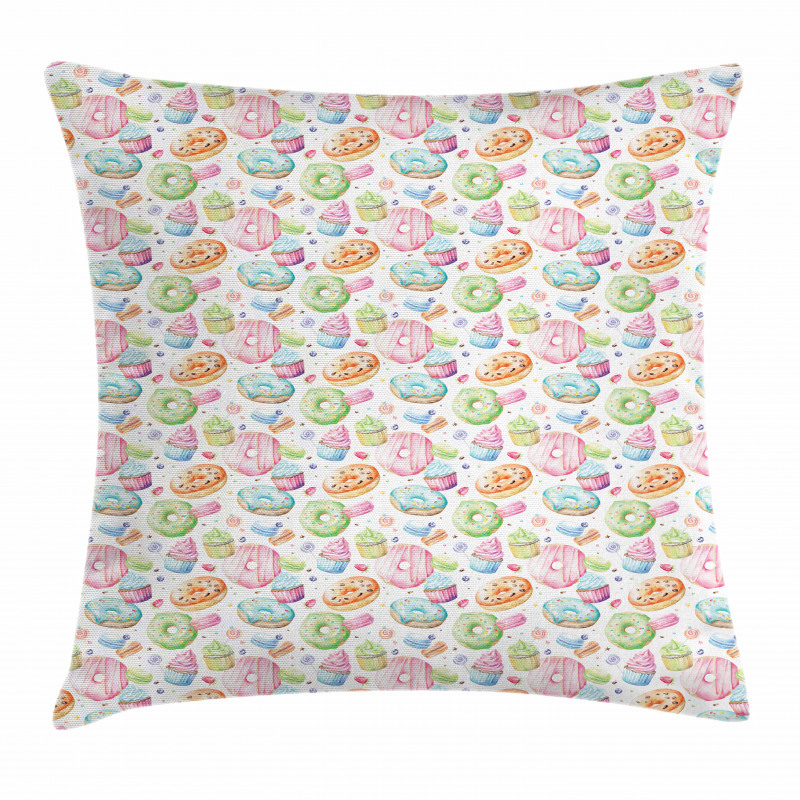 Watercolor Sweets Pillow Cover