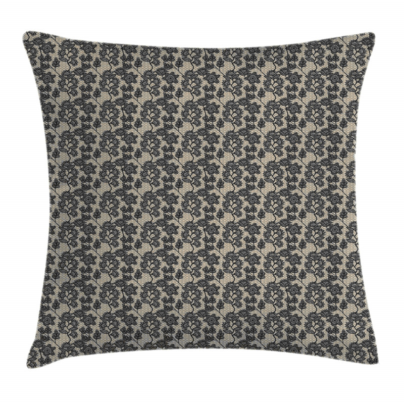 Floral Doodle Leaves Pillow Cover