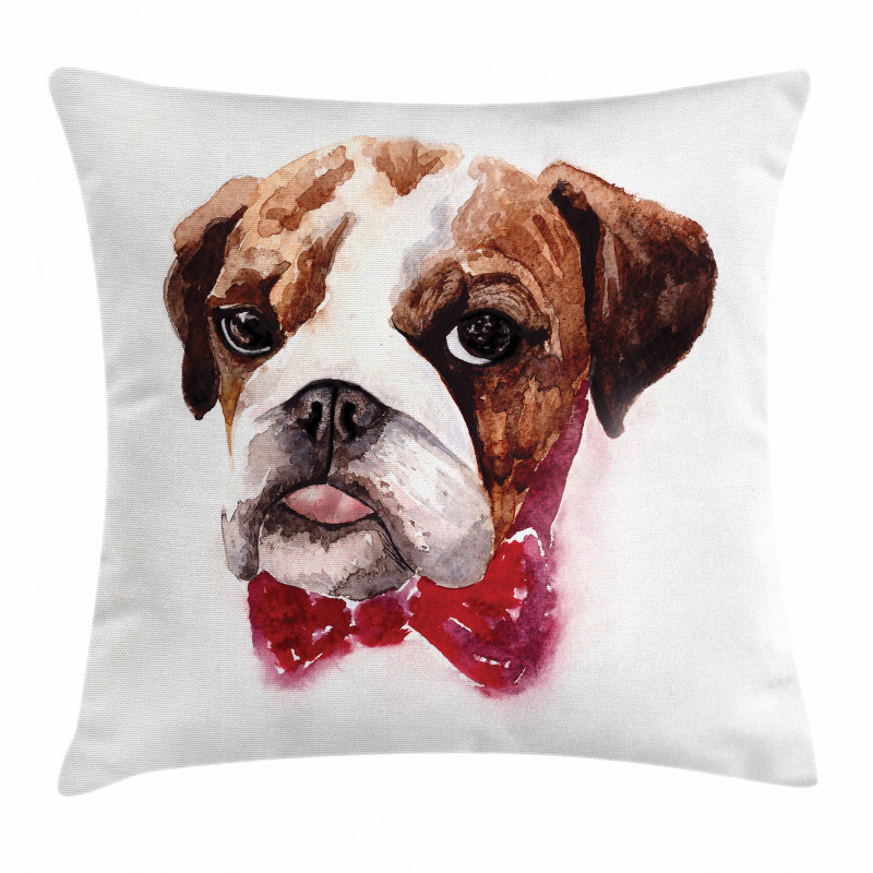 Watercolor Dog Pillow Cover