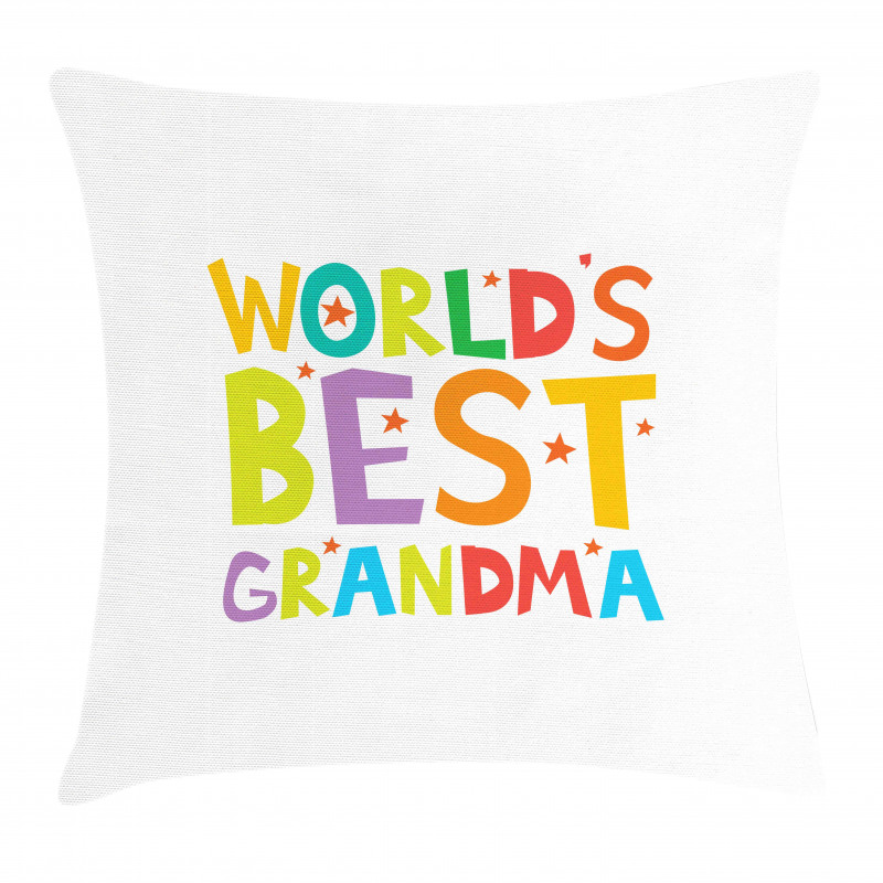 Cartoon Style Lettering Pillow Cover