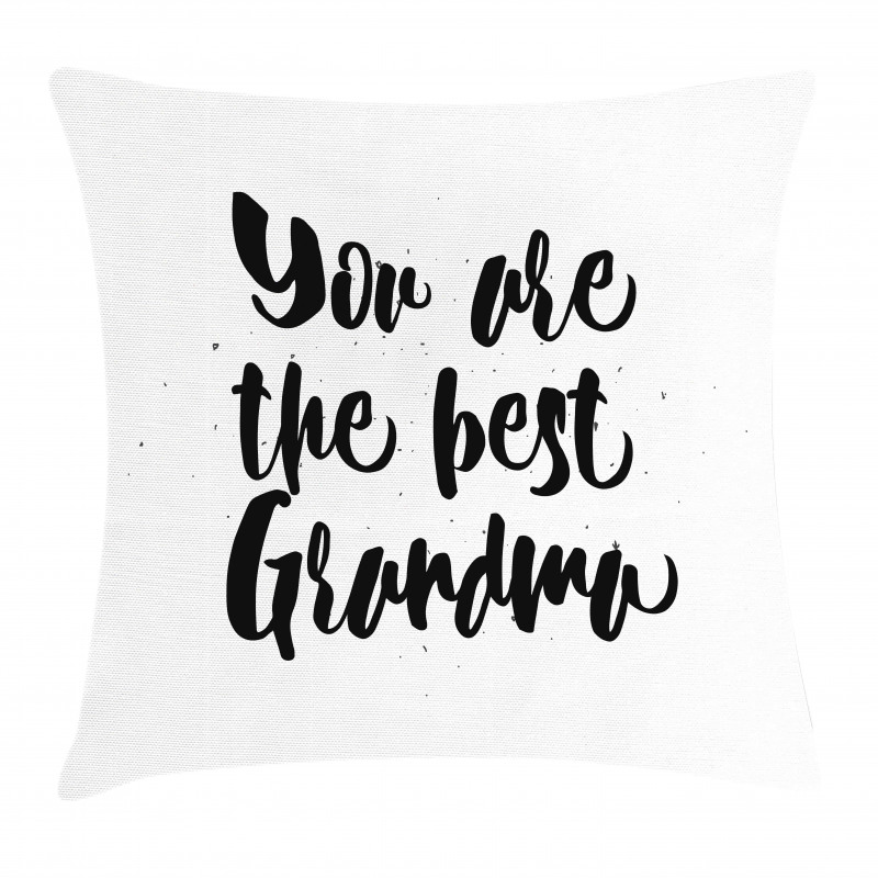 Black and White Words Pillow Cover