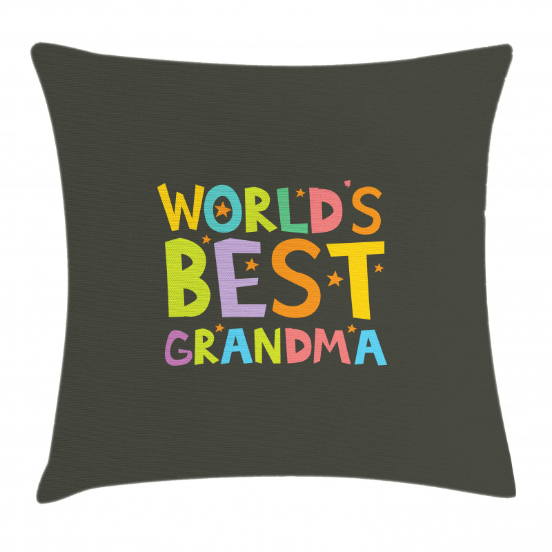 Colorful Letters Stars Pillow Cover