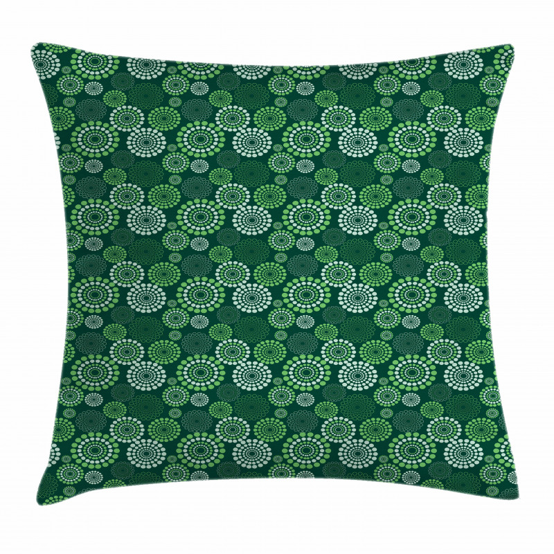 Green Dotted Pattern Pillow Cover