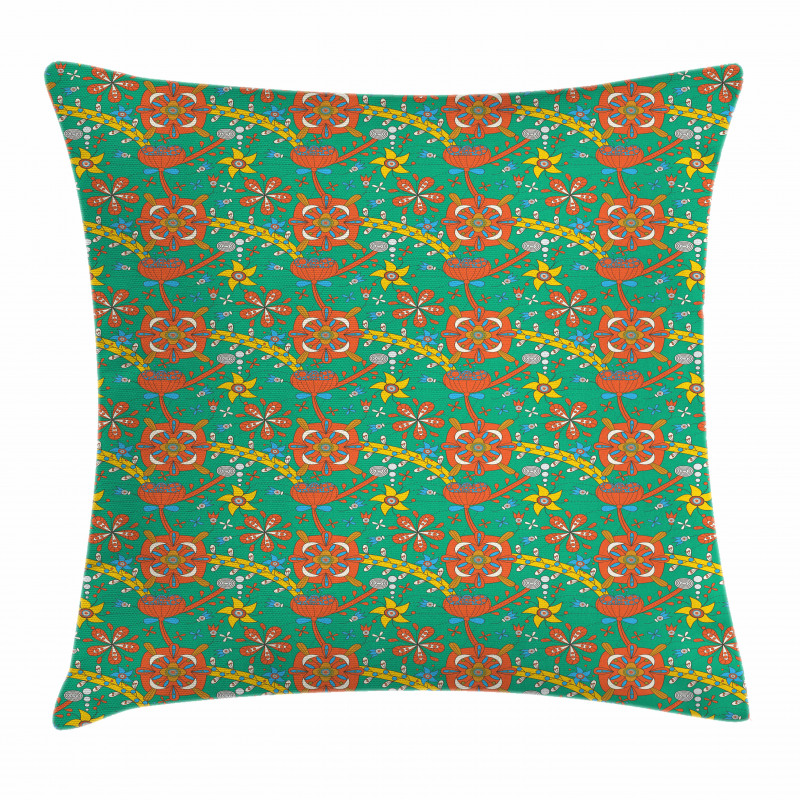 Dot Cartoony Nature Design Pillow Cover