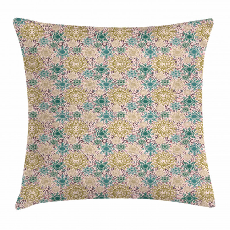 Oriental Floral Pattern Pillow Cover