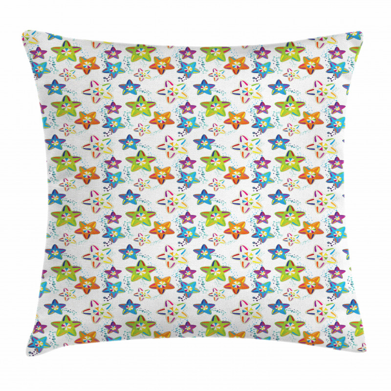 Colorful Celestial Shapes Pillow Cover