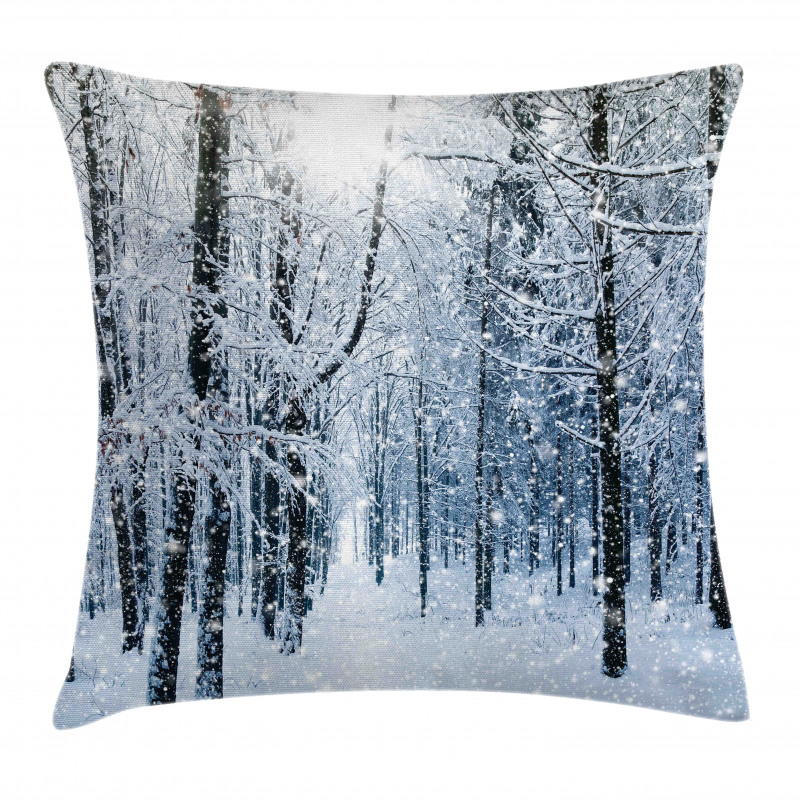 Snow Covered Forest Pillow Cover