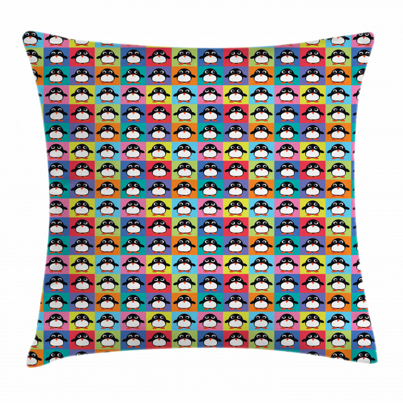 Colorful Frame Animals Pillow Cover