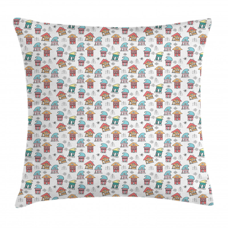 Noel Theme House Pillow Cover