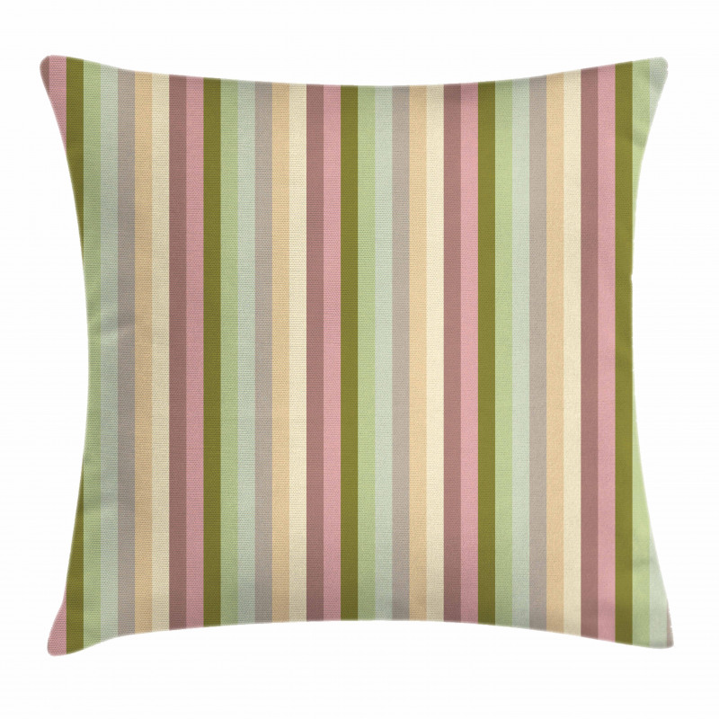 Pastel Colored Bands Pillow Cover