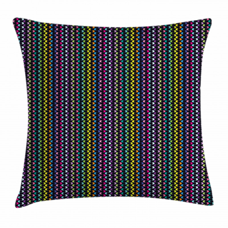 Curved Stripes Design Pillow Cover