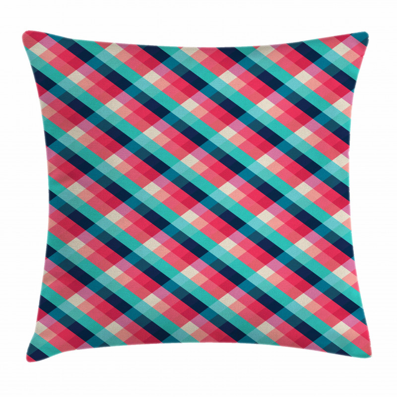 Diagonal Grid Rhombuses Pillow Cover