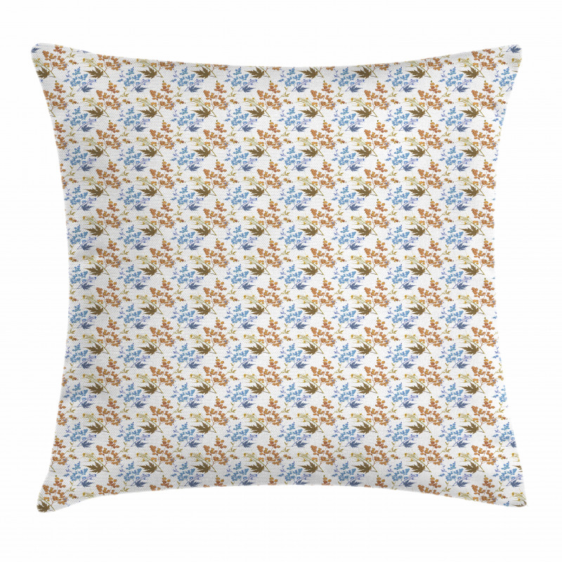 Leafy Autumn Branches Pillow Cover