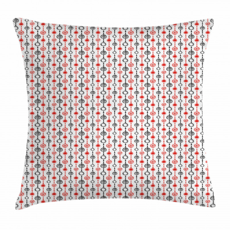 Doodle Circles and Dots Pillow Cover