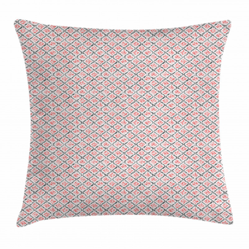 Checkered with Dots Pillow Cover
