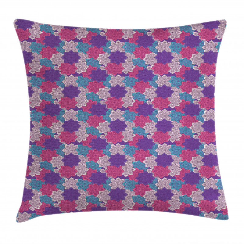 Tribal Flowers Pillow Cover