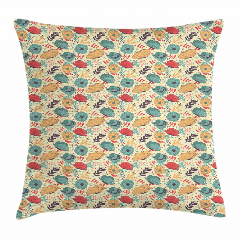 Summer Season Flowers Pillow Cover