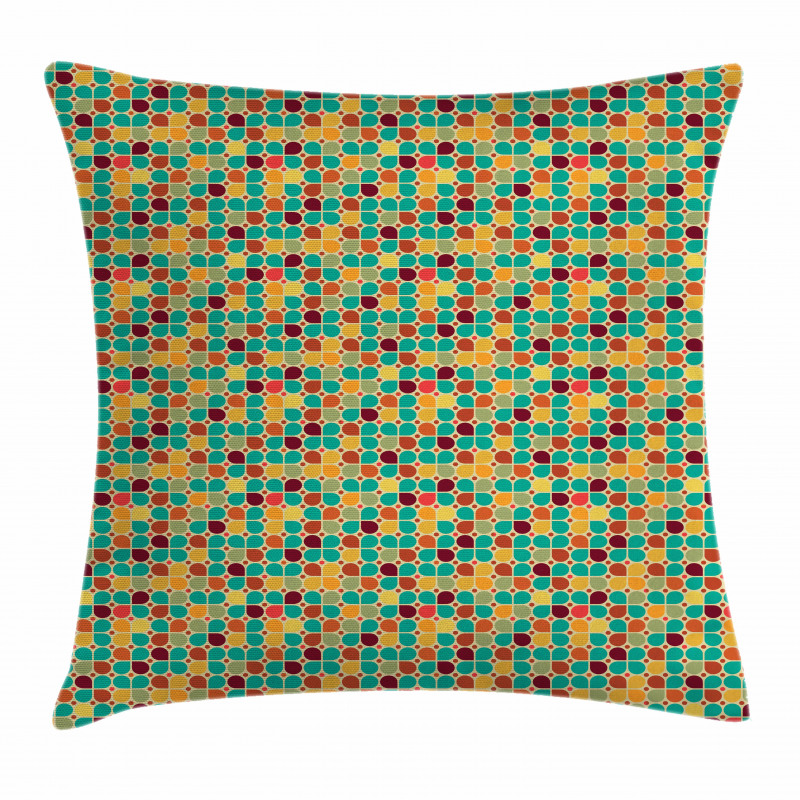 Polka Dots with Petals Pillow Cover