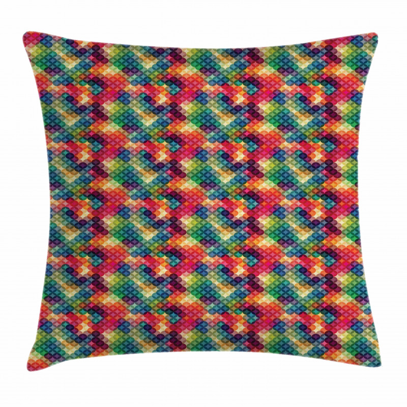 Colorful Circle Design Pillow Cover