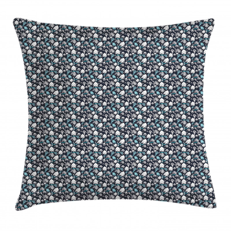 Snowflakes and Trees Pillow Cover