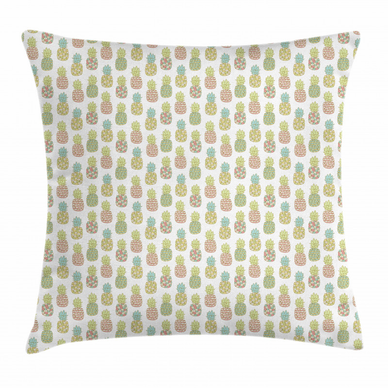 Pastel Tropical Fruit Pillow Cover