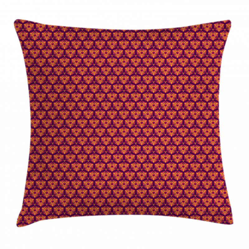 Symmetrical Floral Tile Pillow Cover