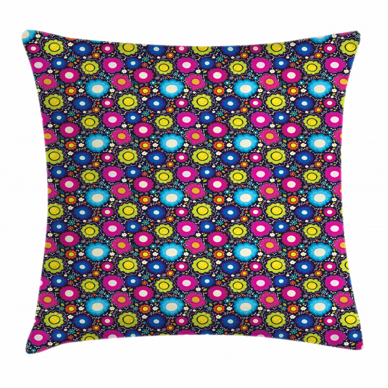 Doodle Flowers Kids Pillow Cover