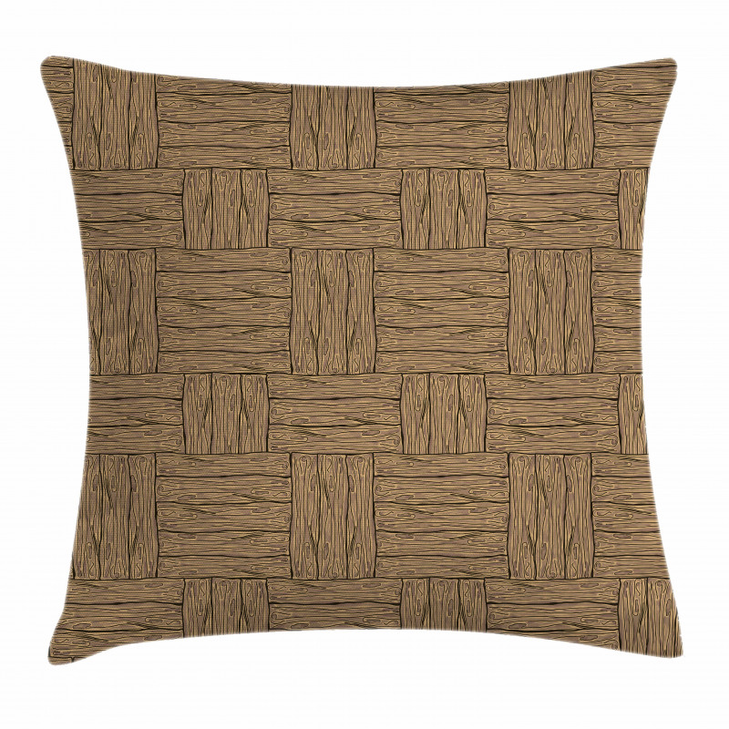 Wooden Texture Motif Pillow Cover