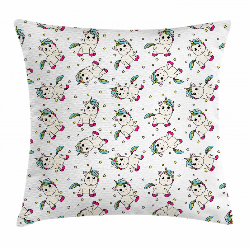 Colorful Mythical Horse Pillow Cover
