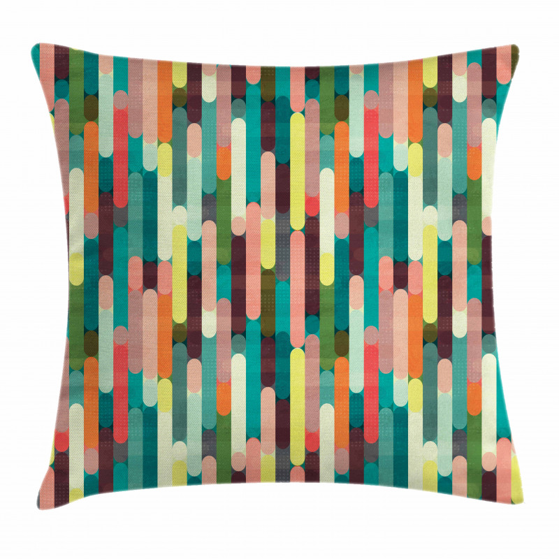 Colorful Grunge Stripes Pillow Cover