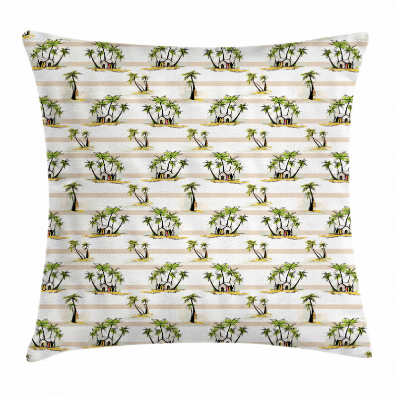 Tropic Island House Pillow Cover