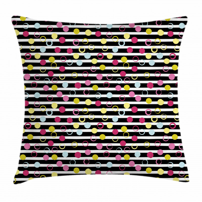 Retro Stripped Backdrop Pillow Cover