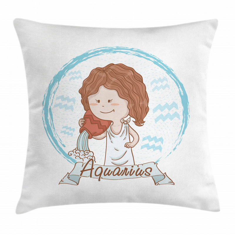 Girl with a Bucket Pillow Cover
