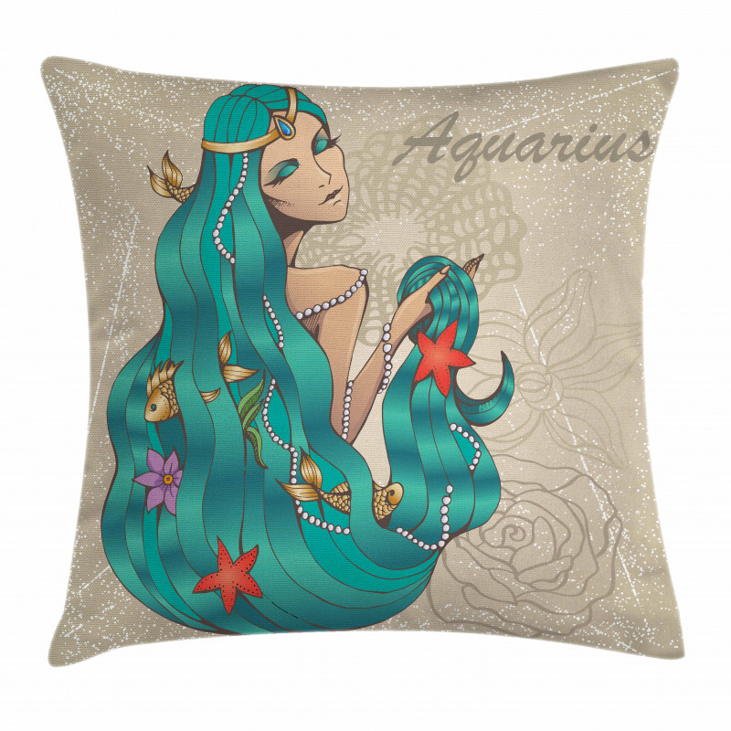 Lady Pearl Fish Pillow Cover