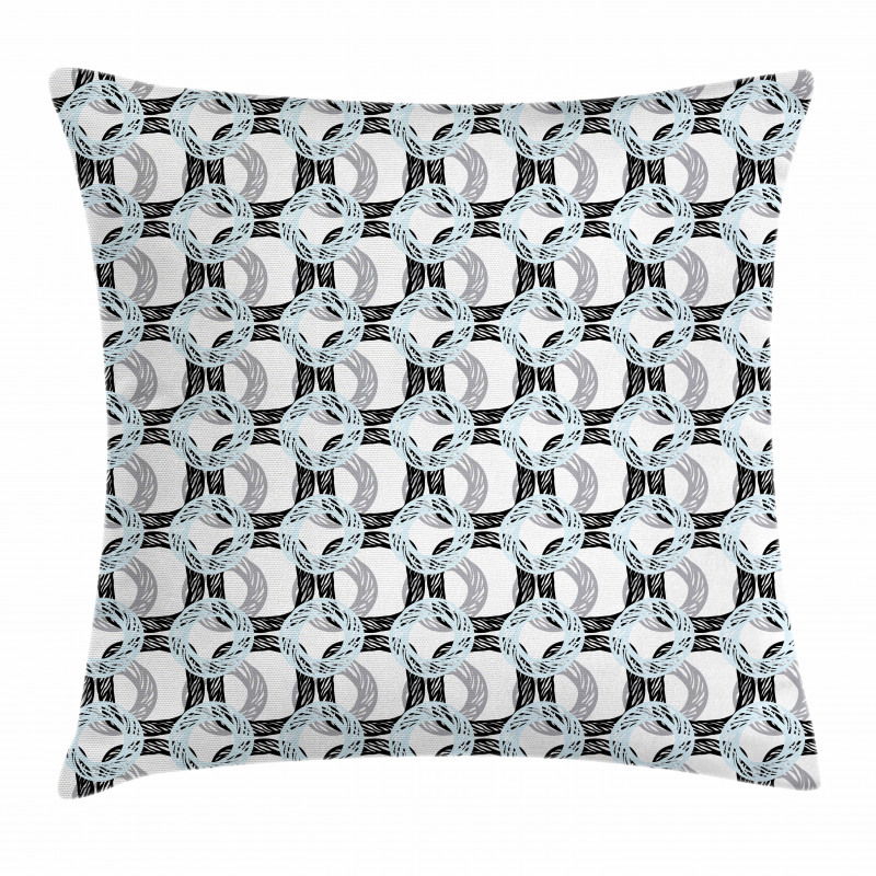 Grunge Sketchy Forms Pillow Cover