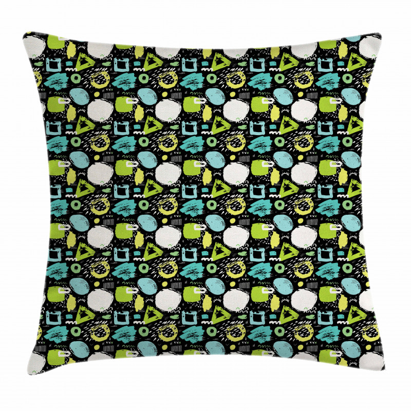 Sketchy Geometric Art Pillow Cover