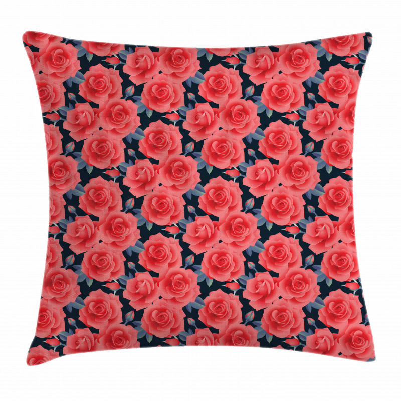 Romantic Blossoms Buds Pillow Cover