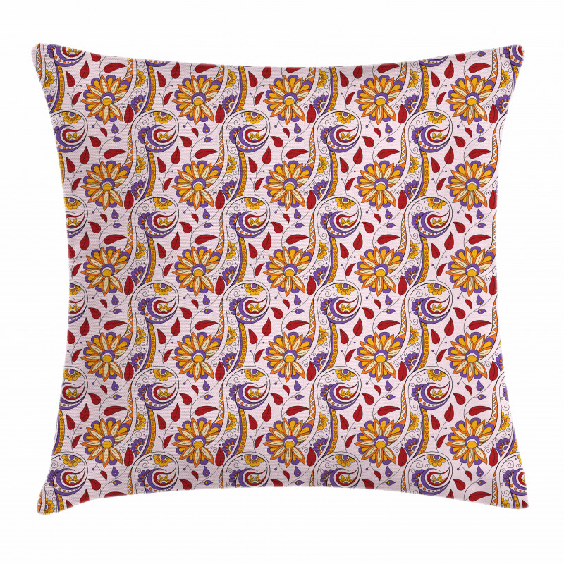 Persian Paisley Floral Pillow Cover