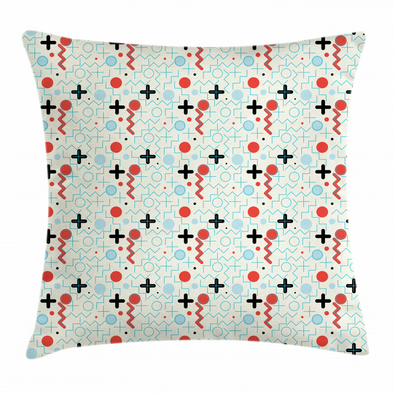 Circle Zig Zag Waves Pillow Cover