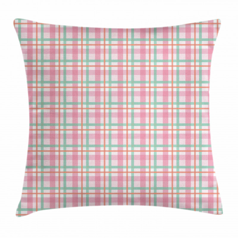 Pastel Color Checkered Pillow Cover