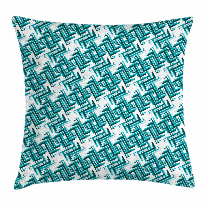 Retro Maze Trippy Pillow Cover