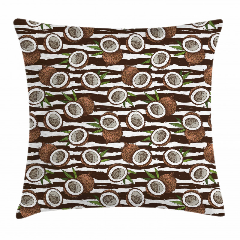 Exotic Coconut Jungle Pillow Cover