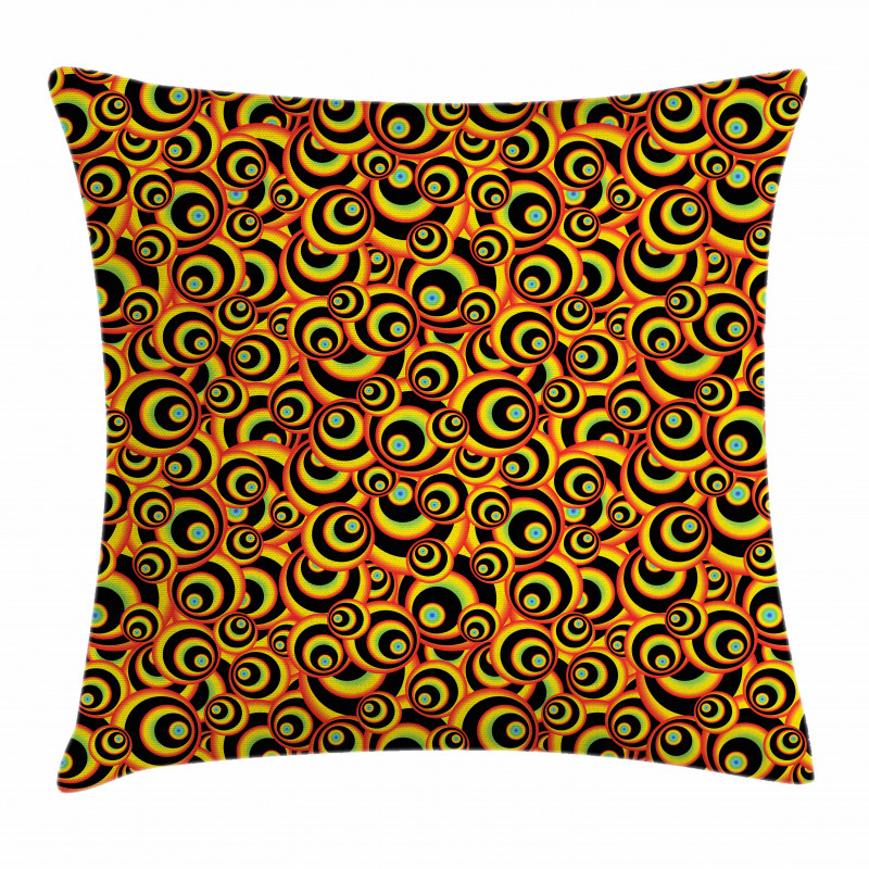 Colorful Ring Shapes Pillow Cover
