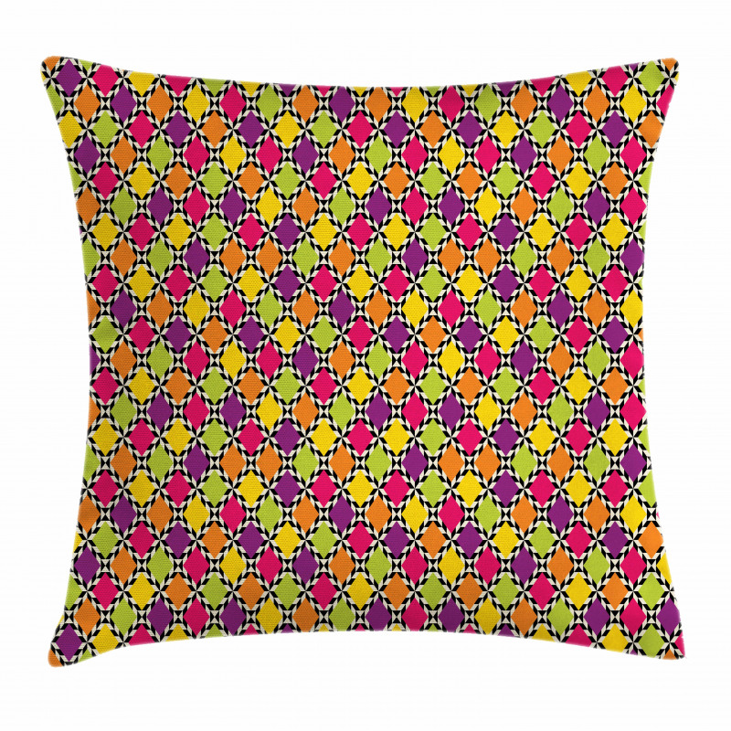 Colorful Diamond Shape Pillow Cover