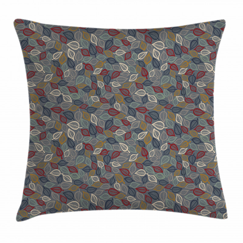 Faded Toned Leaves Art Pillow Cover