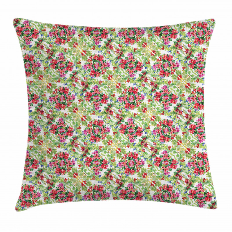 Watercolor Lily Bouquet Pillow Cover