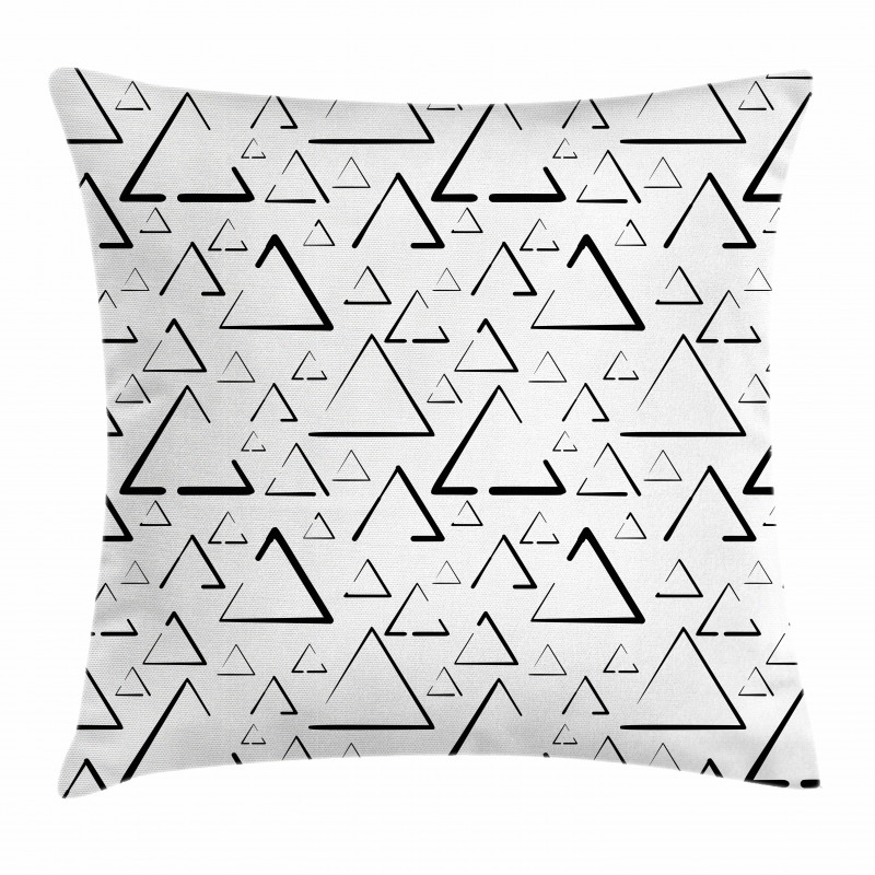 Monochrome Triangles Pillow Cover